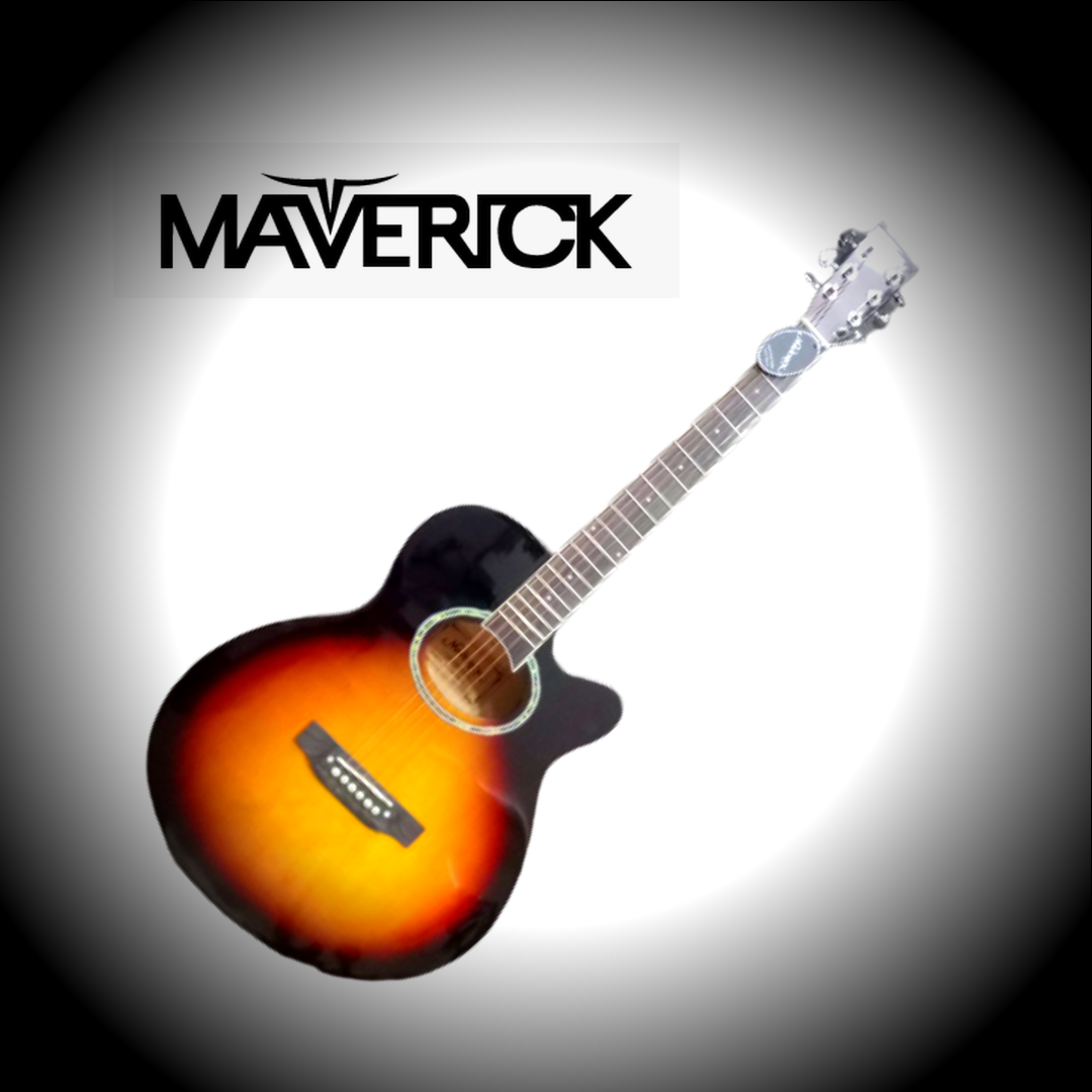 Maverick Cutaway Acoustic Guitars(Sun Burst Colour)